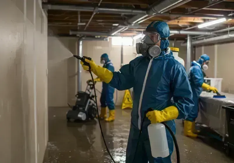 Basement Sanitization and Antimicrobial Treatment process in Valinda, CA